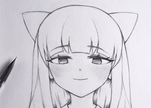 Sketch:Z5-Lioqvxfe= Anime Girl Drawing